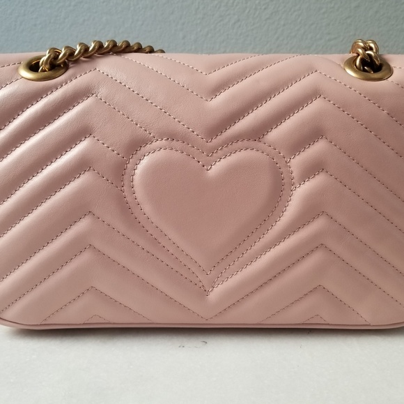 NWT Gucci marmont matelasse flap bag pink - Picture 4 of 8